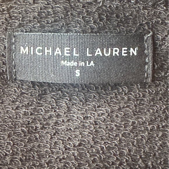 Michael Lauren Black Cropped Kaholo Star Print Hooded Jacket Small New With Tags - Picture 11 of 13